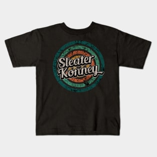 Sleater Konney // Retro Circle Crack Vintage Kids T-Shirt